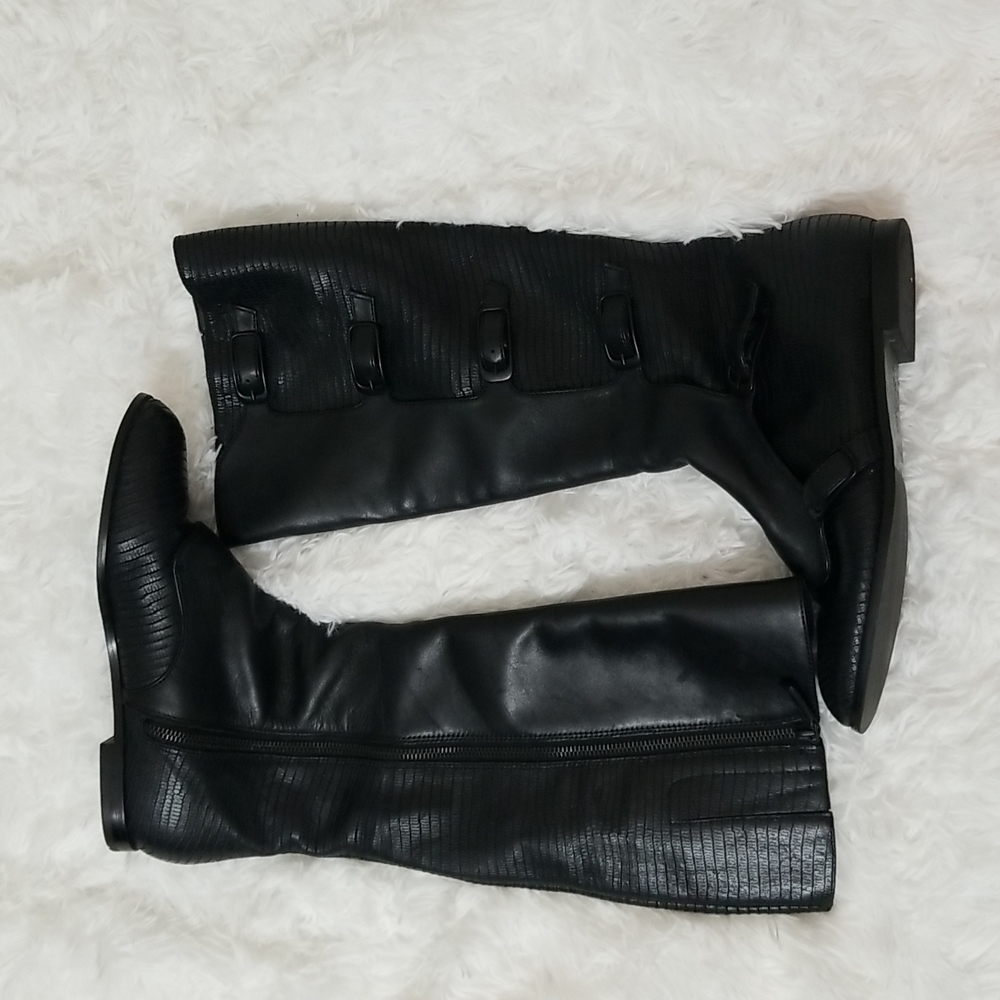 COLE HAAN Nike Air Black Leather Boots